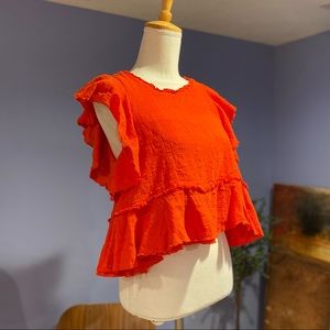 Ruffled Anthropologie Top
